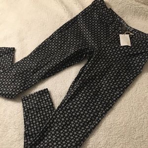 SO black/white geometric print high rise jeggings